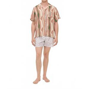 NEW BATHER orchid coastline camp shirt in pink